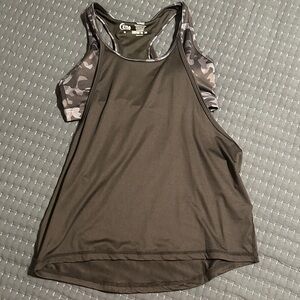 Zyia Women's Camouflage Black/Gray Tank Top